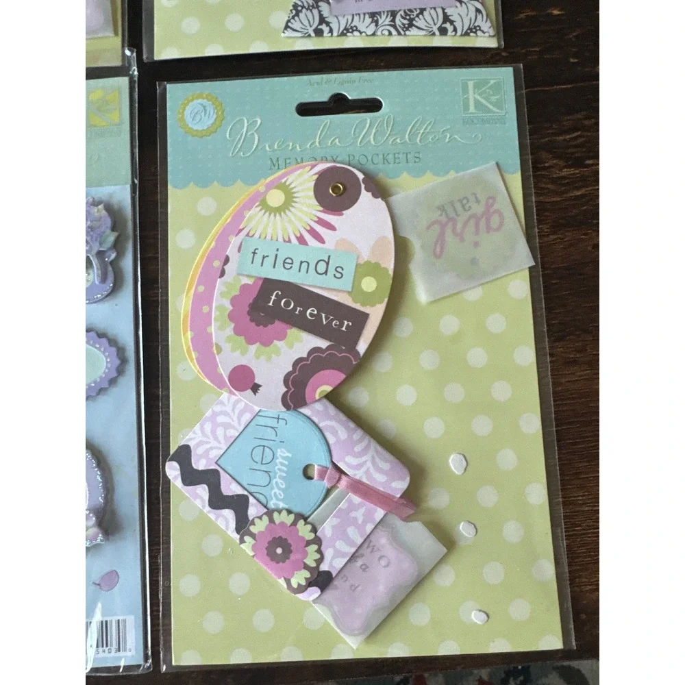 K&Company Brenda Walton Memory Pockets & Grand Adhesions Scrapbook Stickers Lot